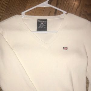 Vintage 90s Ralph Lauren Cream Knit Sweater